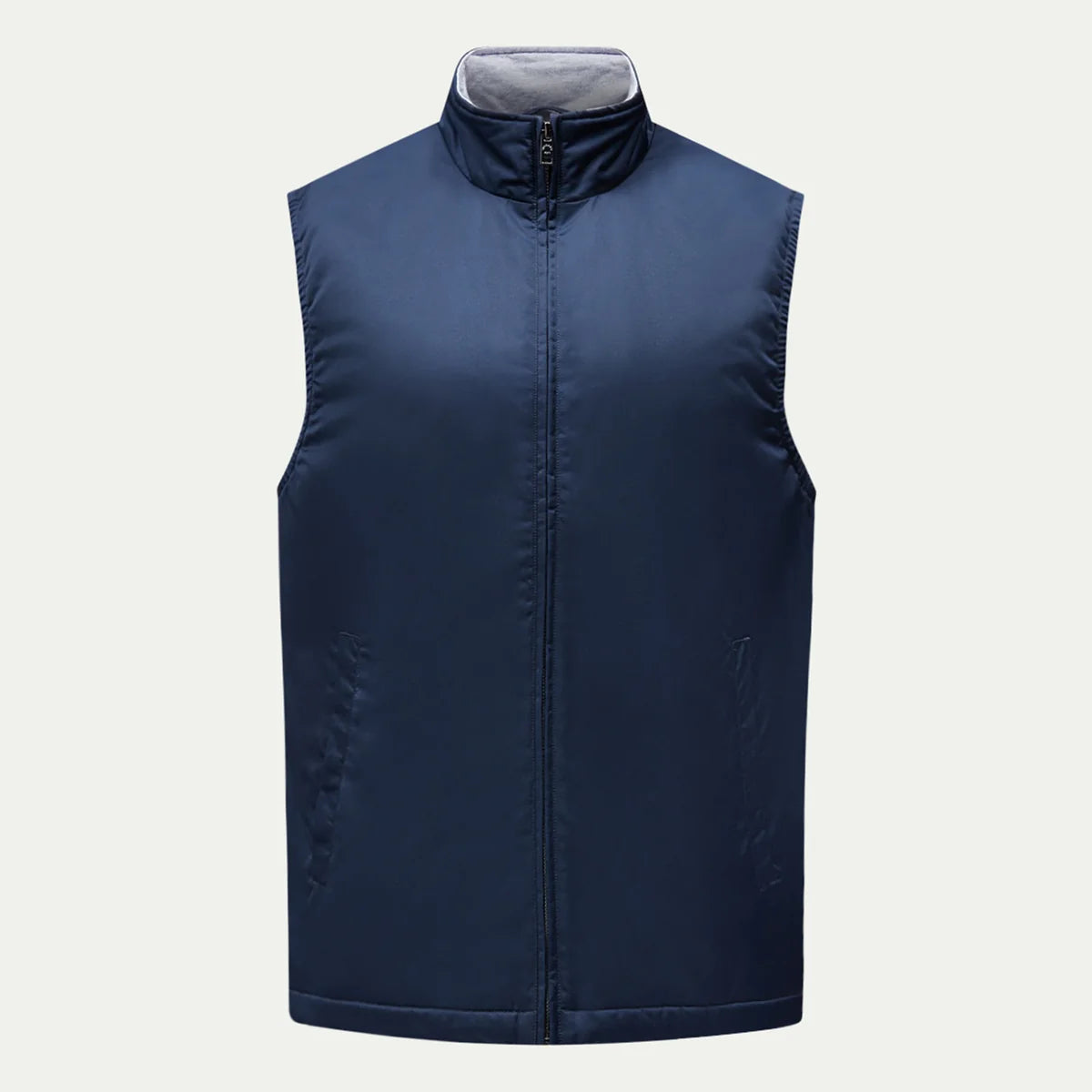 PECKHAM RYE CARLTON LIGHT PADDED ZIP VEST IN SAPPHIRE NAVY