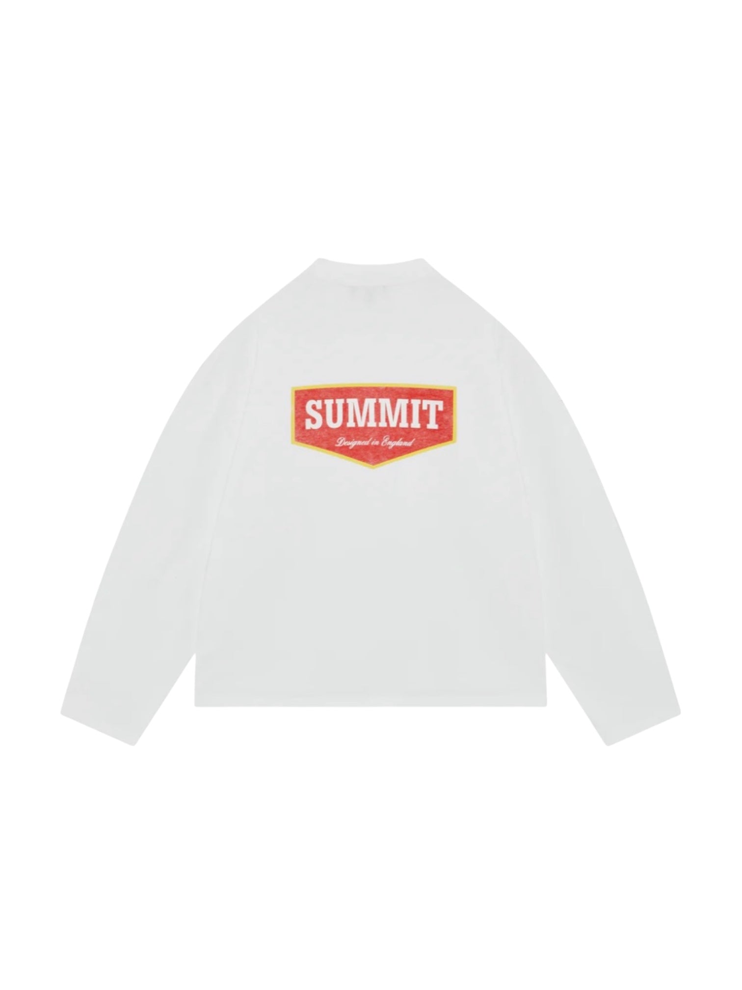 SUMMIT PATCH LOGO LONG SLEEVE T SHIRT WHITE