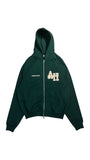 Annie Hood Green Zip Up Hoodie