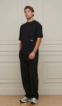 BELIER BLACK EMBROIDERED LOGO T SHIRT