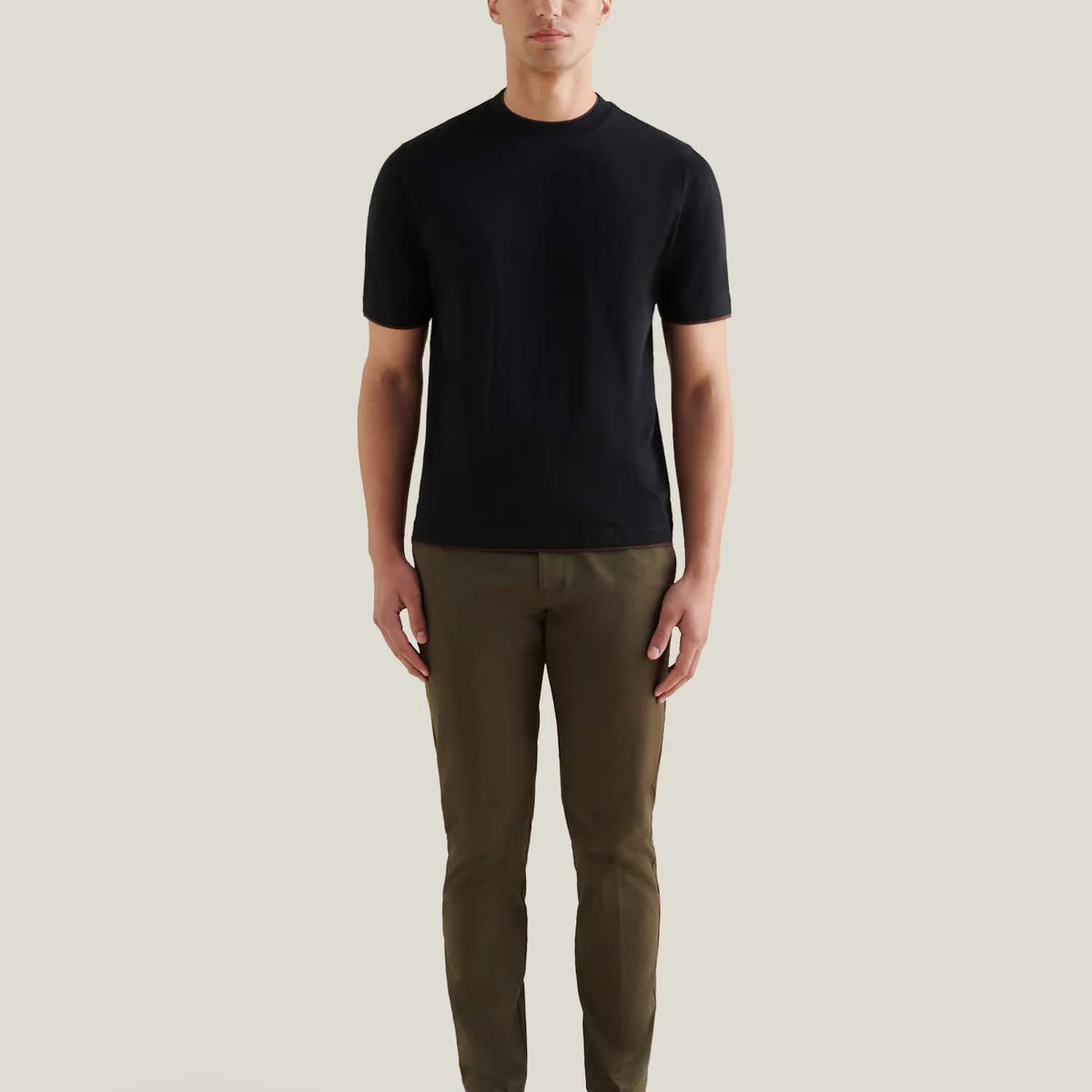 PECKHAM RYE Burlington Double Layer T-Shirt in Black