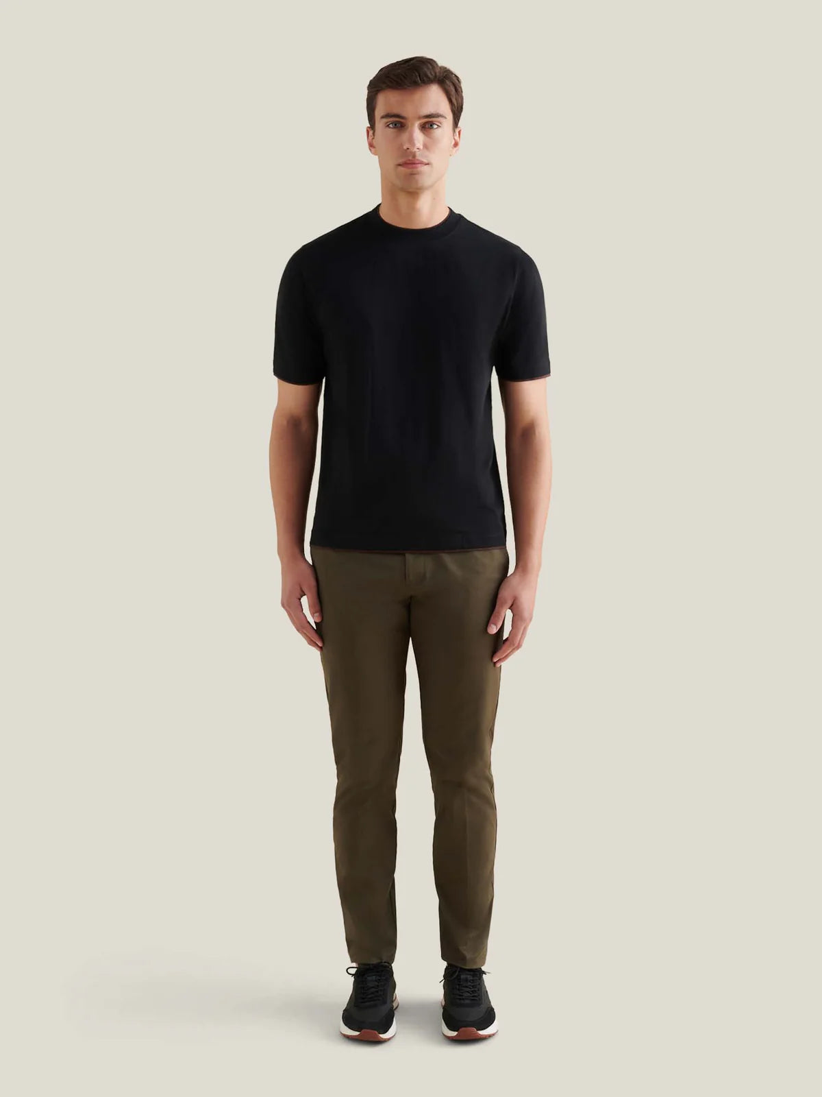 PECKHAM RYE Burlington Double Layer T-Shirt in Black