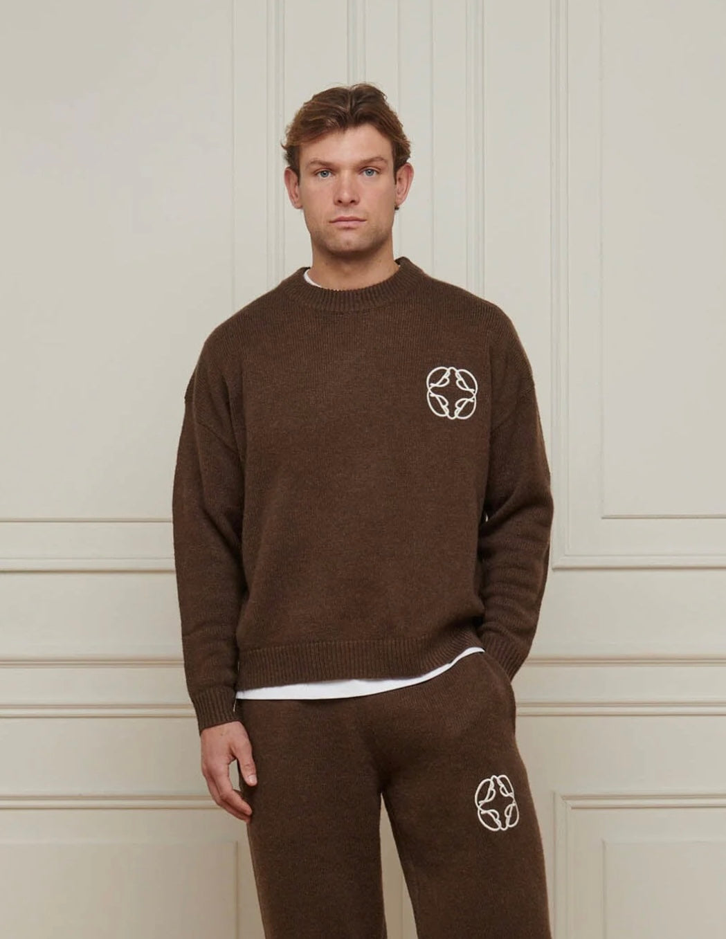 BELIER BROWN MOHAIR KNIT JUMPER