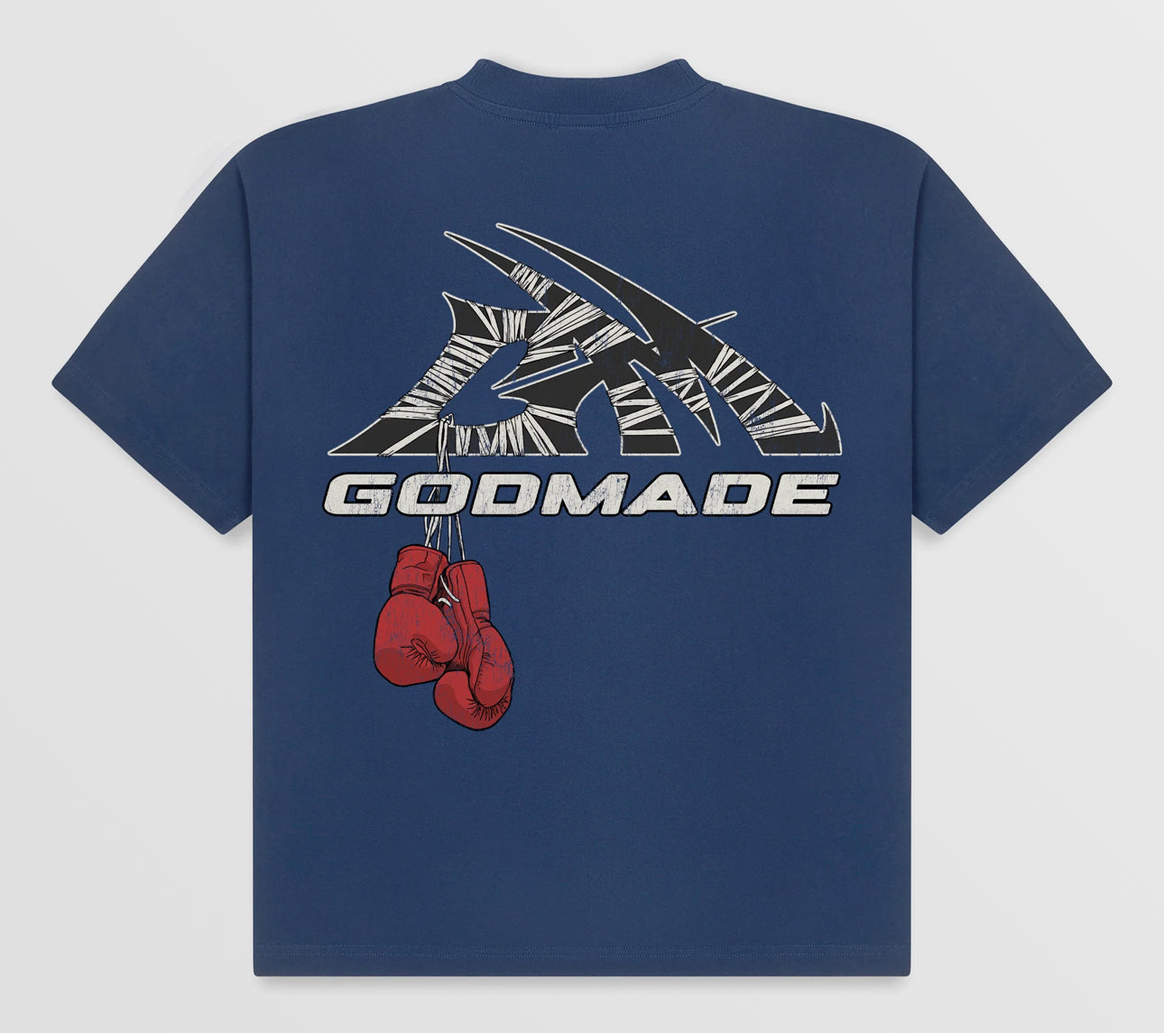 GODMADE WRAPPED LOGO - WASHED BLUE  T-SHIRT