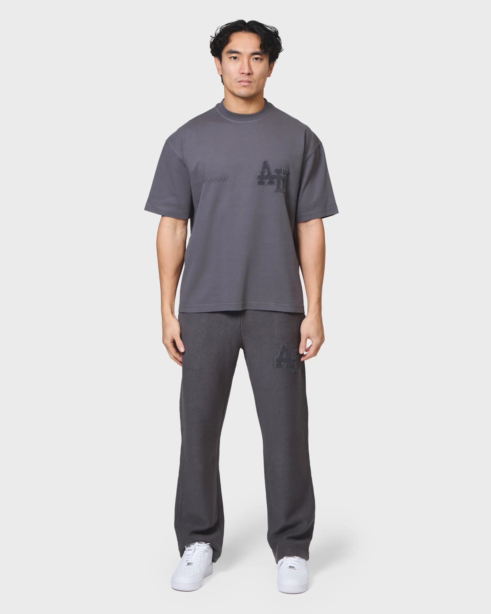 Annie Hood College T Shirt Washed Black