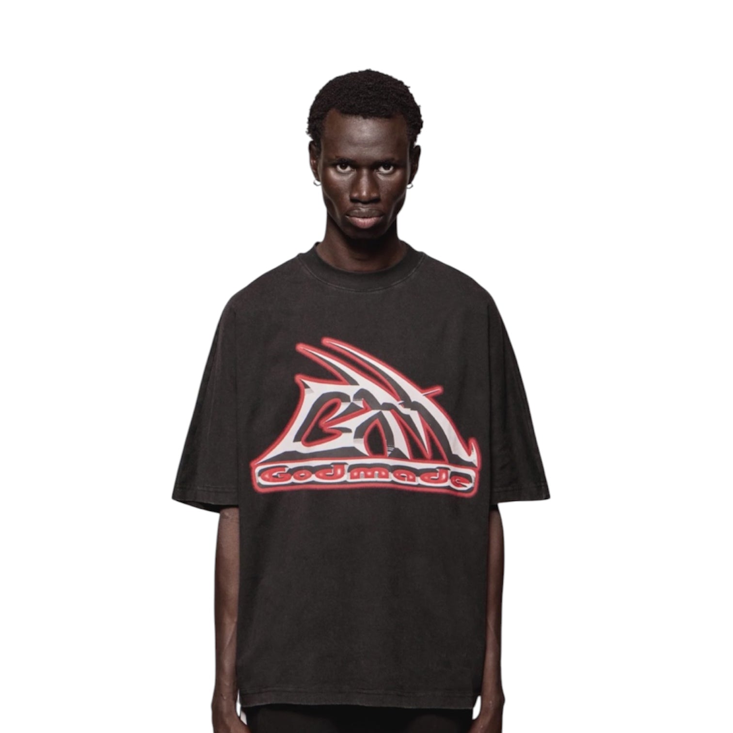 GODMADE METALLIC GM T SHIRT - black