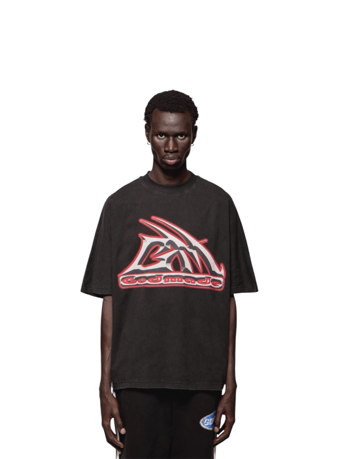 GODMADE METALLIC GM T SHIRT - black