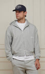 Belier Grey Marl Logo Zip Hoodie