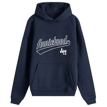Annie Hope Baseball Logo Navy Pullover Hoodie