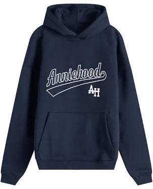Annie Hope Baseball Logo Navy Pullover Hoodie