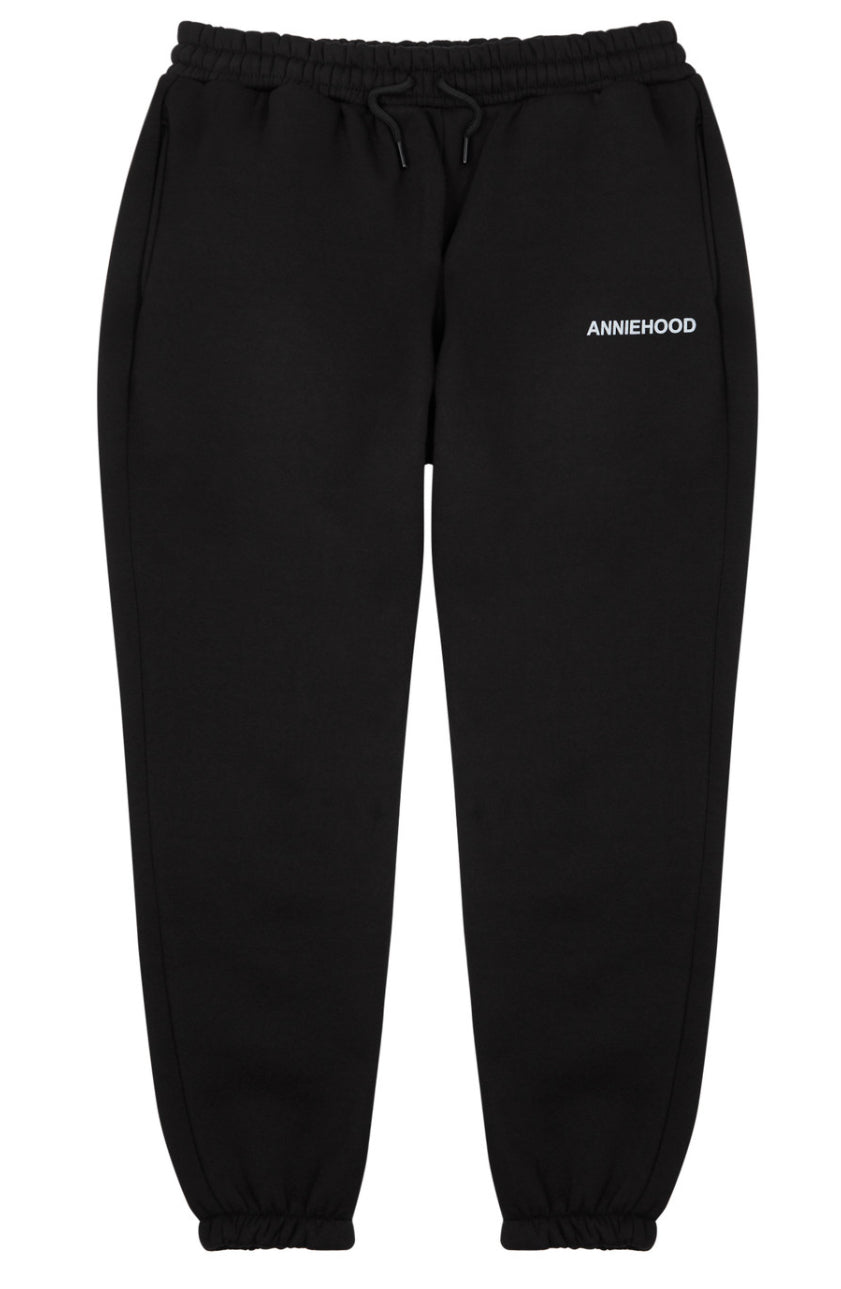 Annie Hood Logo Joggers (Black)