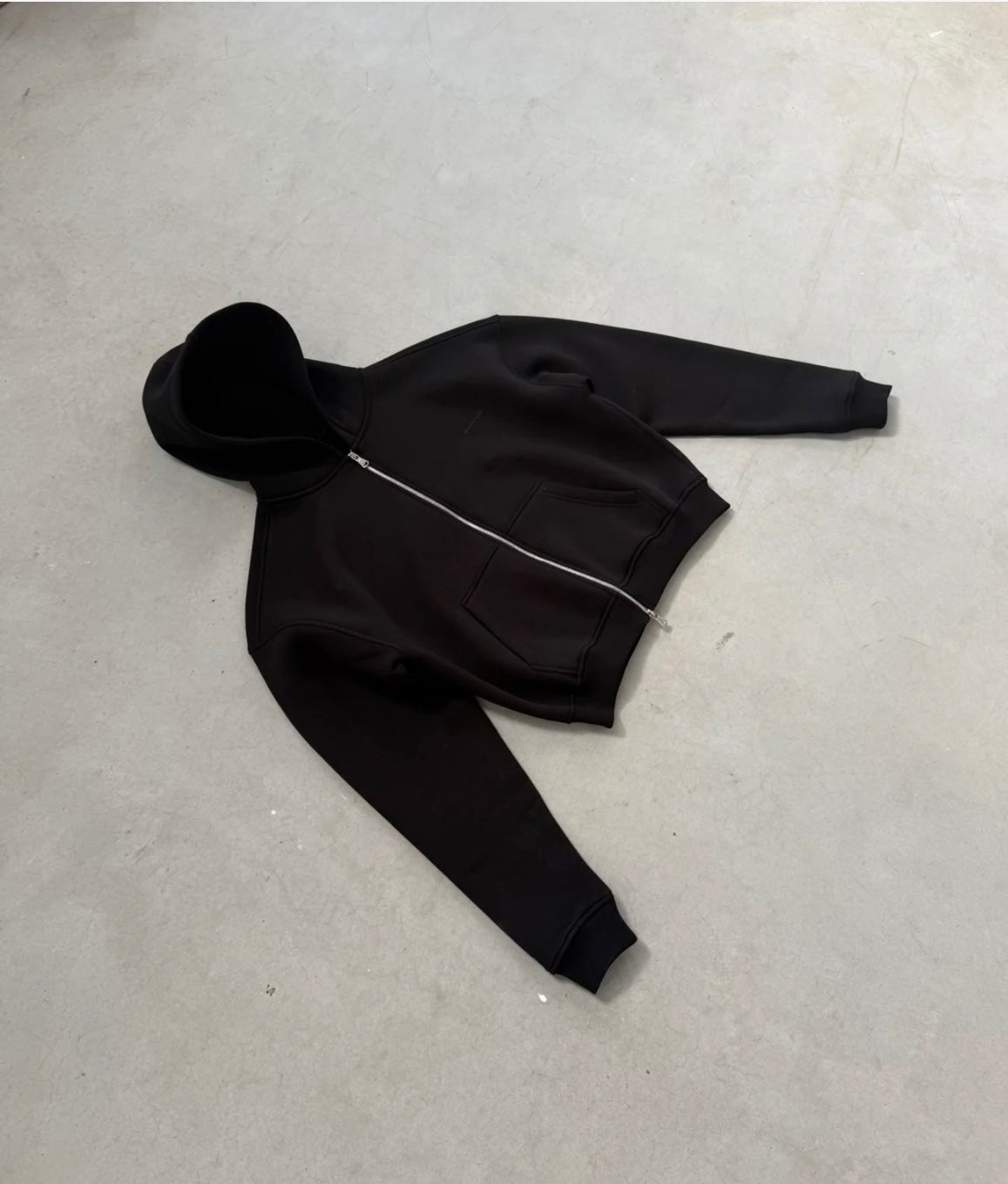 William Giles Zip Hoodie Black
