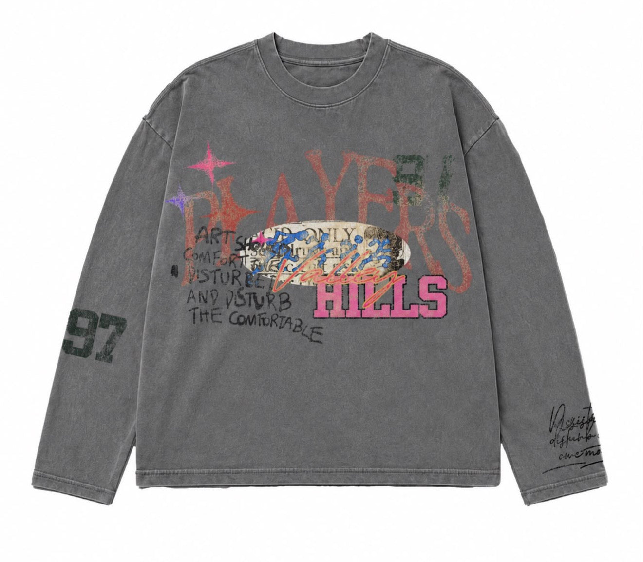 Players Only Hills Longsleeve Washed Grey