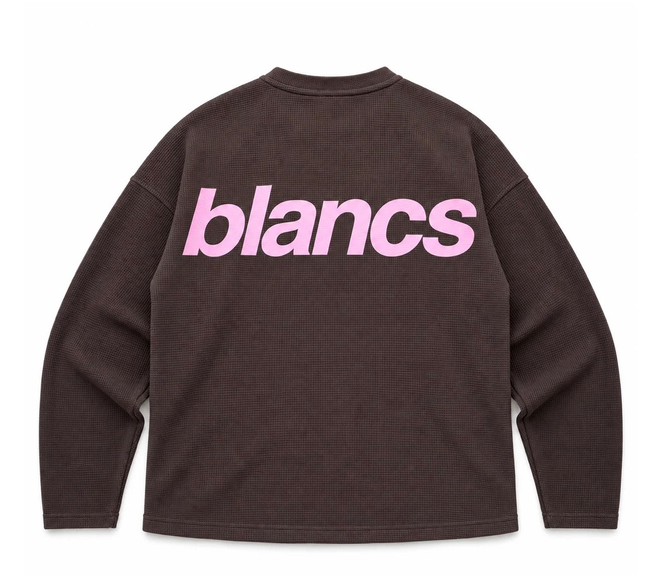 Blancs Waffle Knit L/S Brown/Pink
