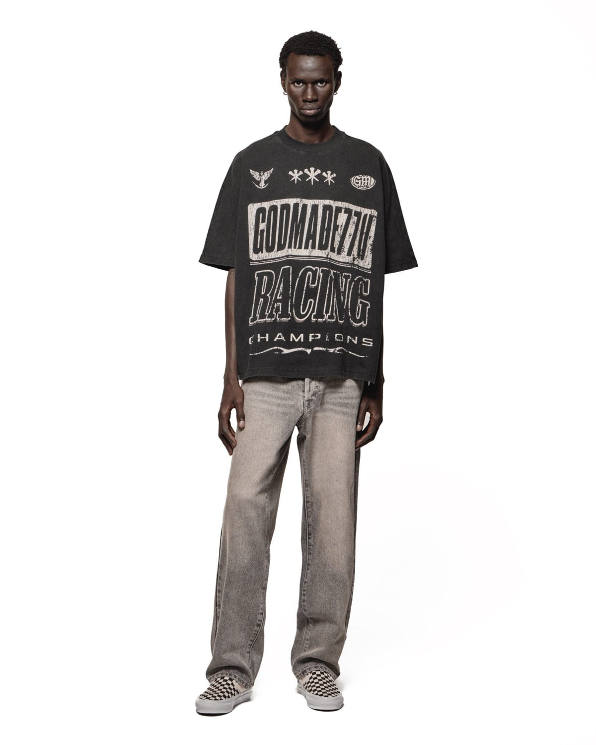 Godmade Champs T Shirt - Washed Black, alternate view 2