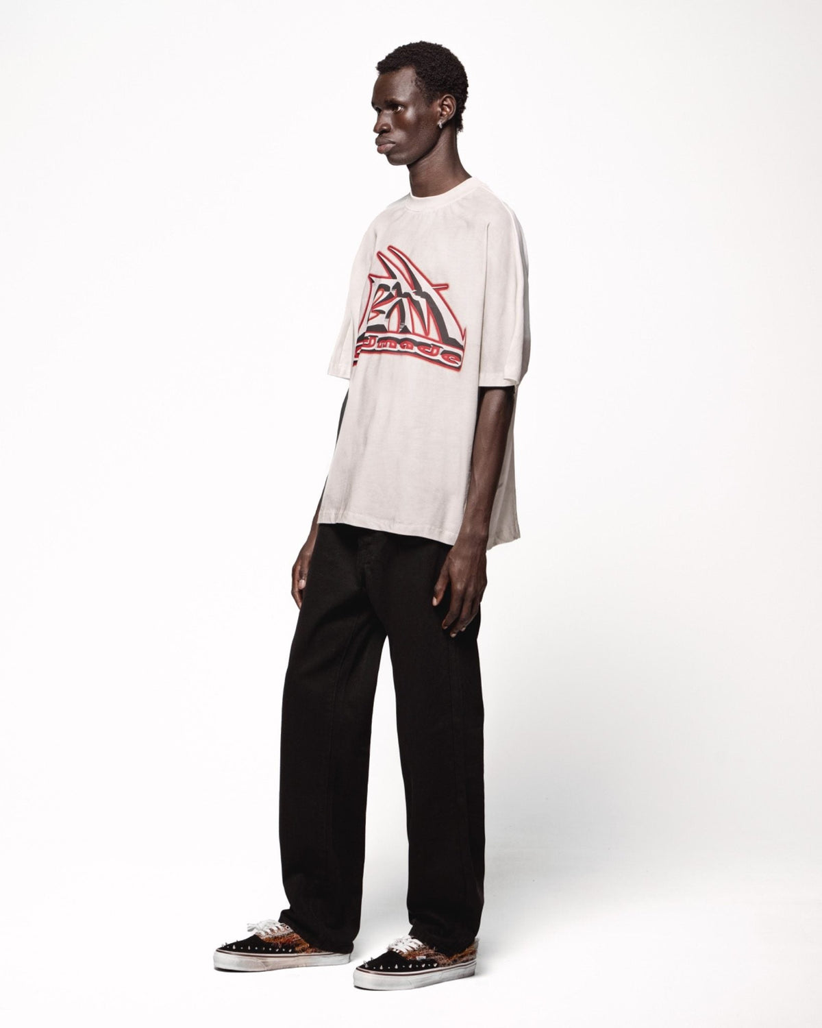 Godmade Metallic GM T Shirt - Vintage White, alternate view 4