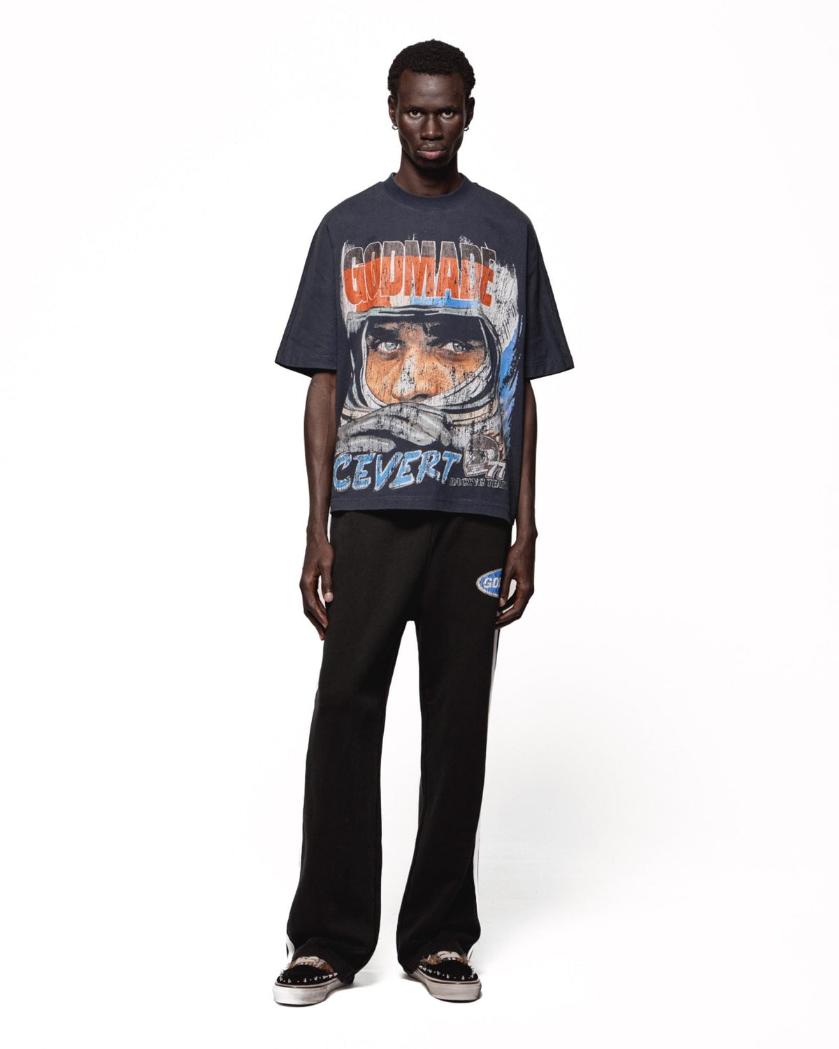 Godmade Cevert T Shirt - Washed Midnight, alternate view 3