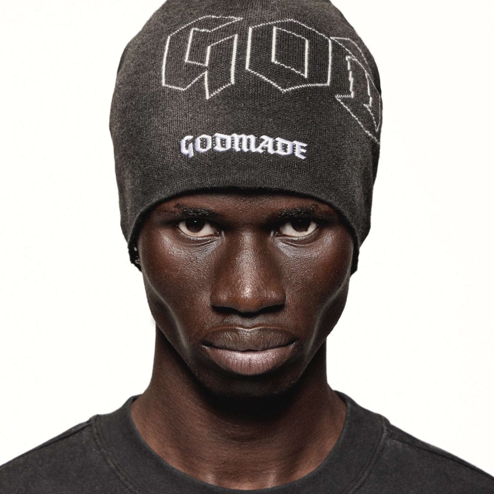 Godmade Burnout Beanie - Washed Black