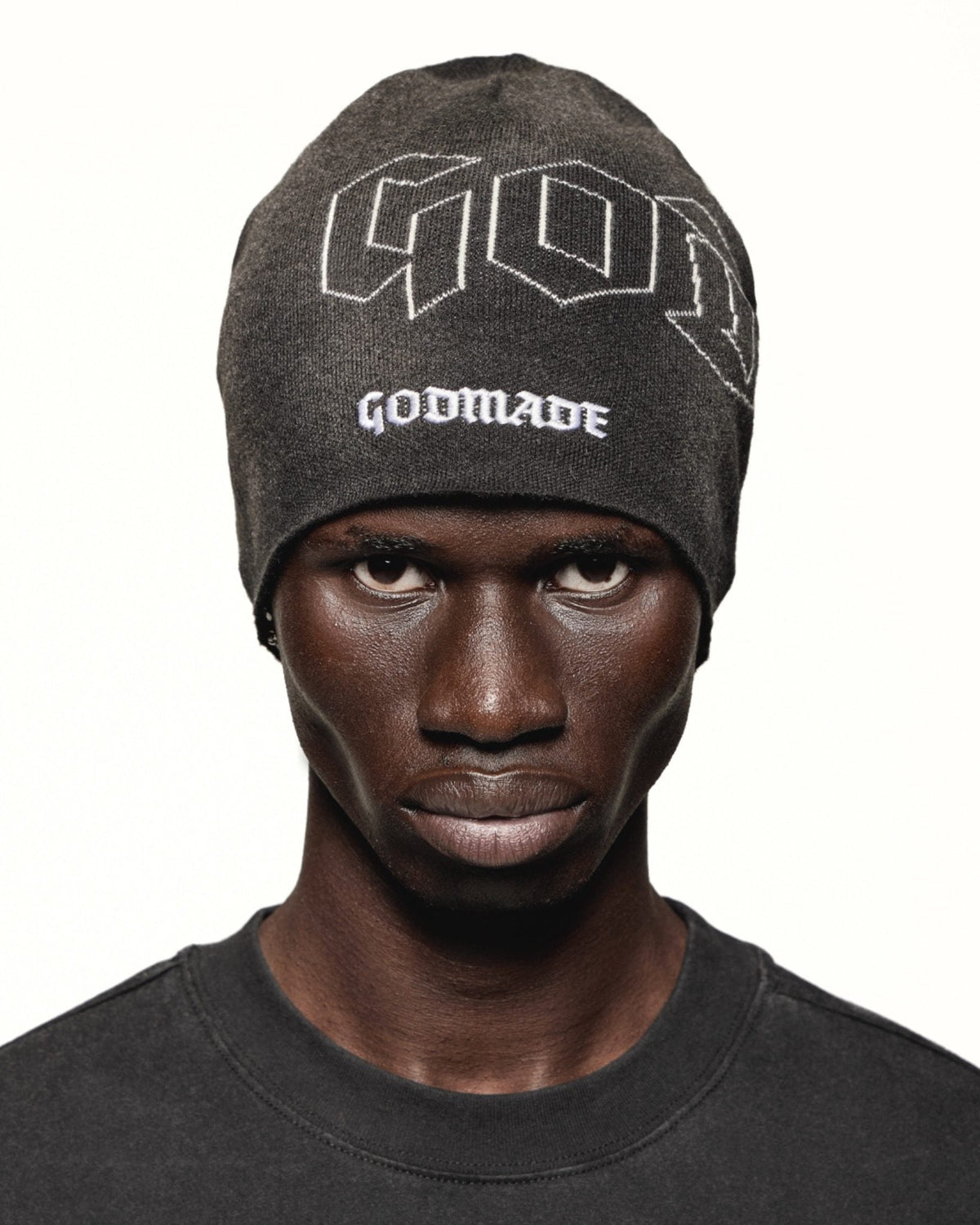 Godmade Burnout Beanie - Washed Black