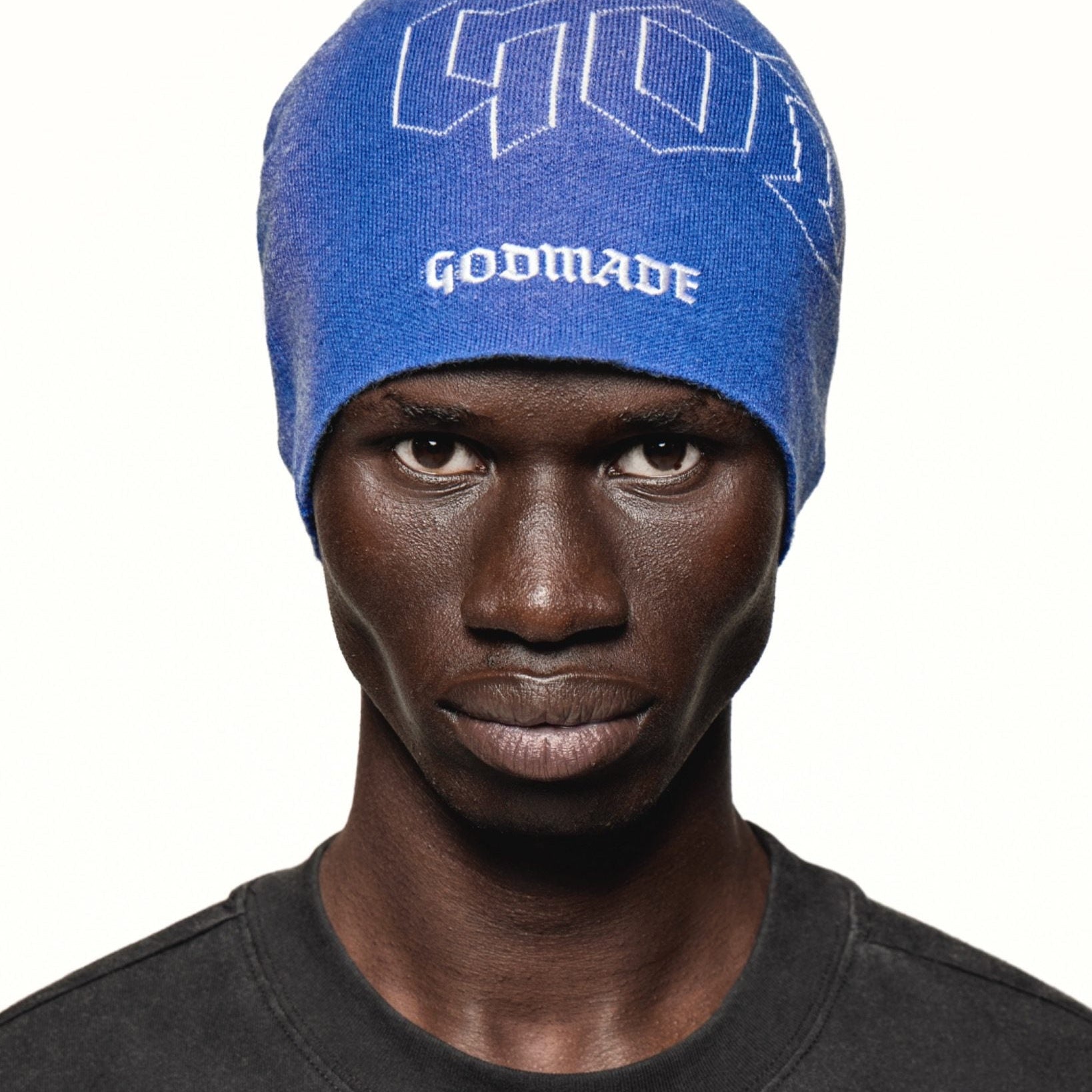Godmade Burnout Beanie - Washed Blue