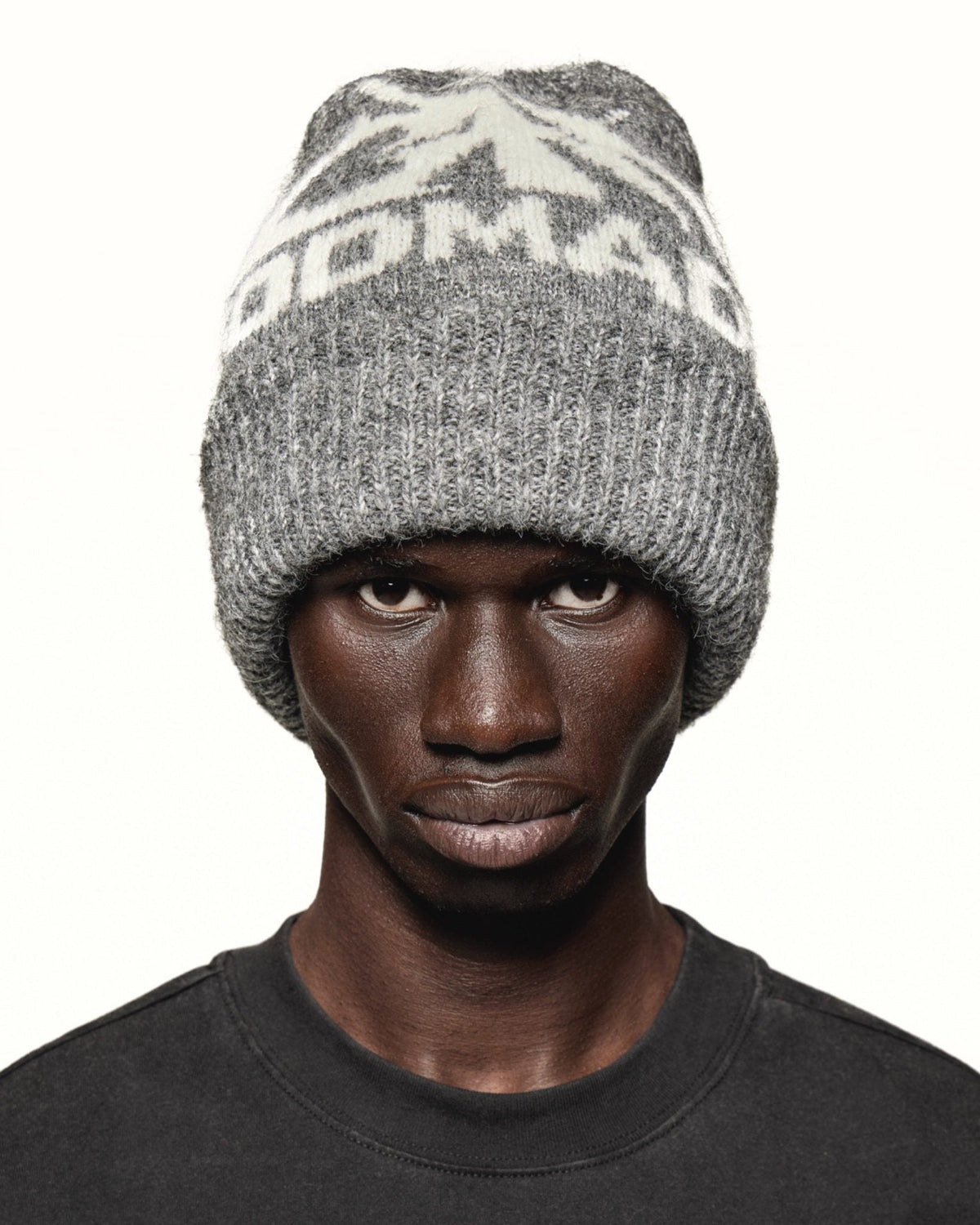 Godmade GM Logo Wool Beanie - Ashen Grey