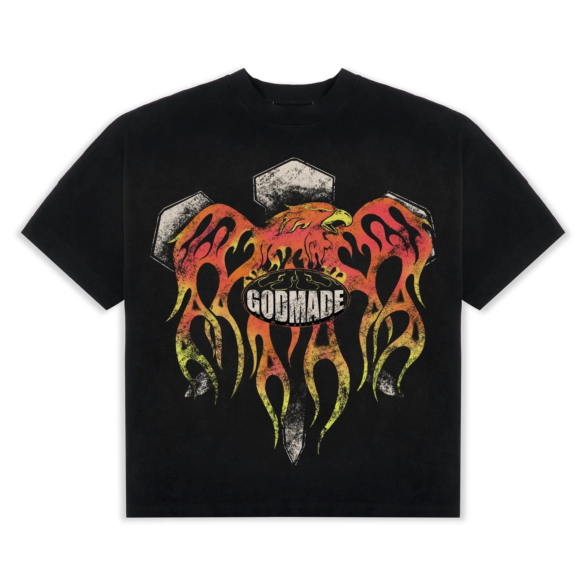 Godmade Cross Eagle T Shirt Black