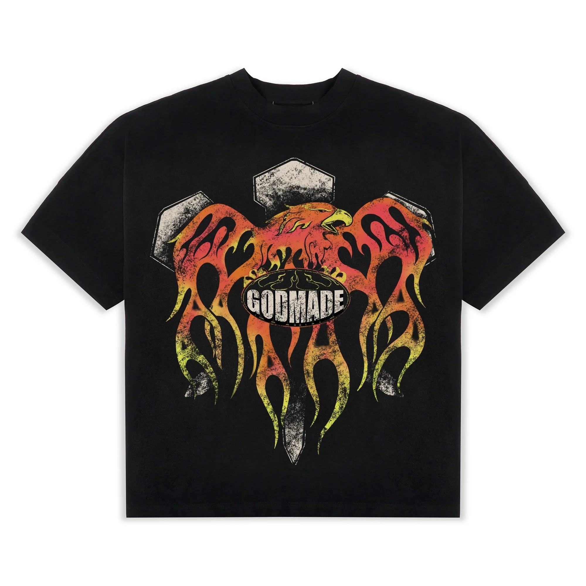 Godmade Cross Eagle T Shirt Black