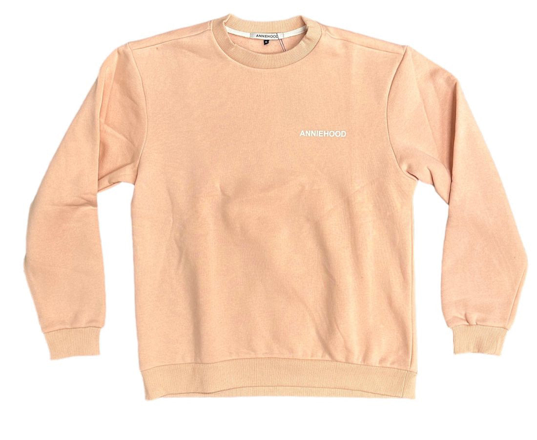 Annie Hood Logo Crewneck (Salmon Pink)