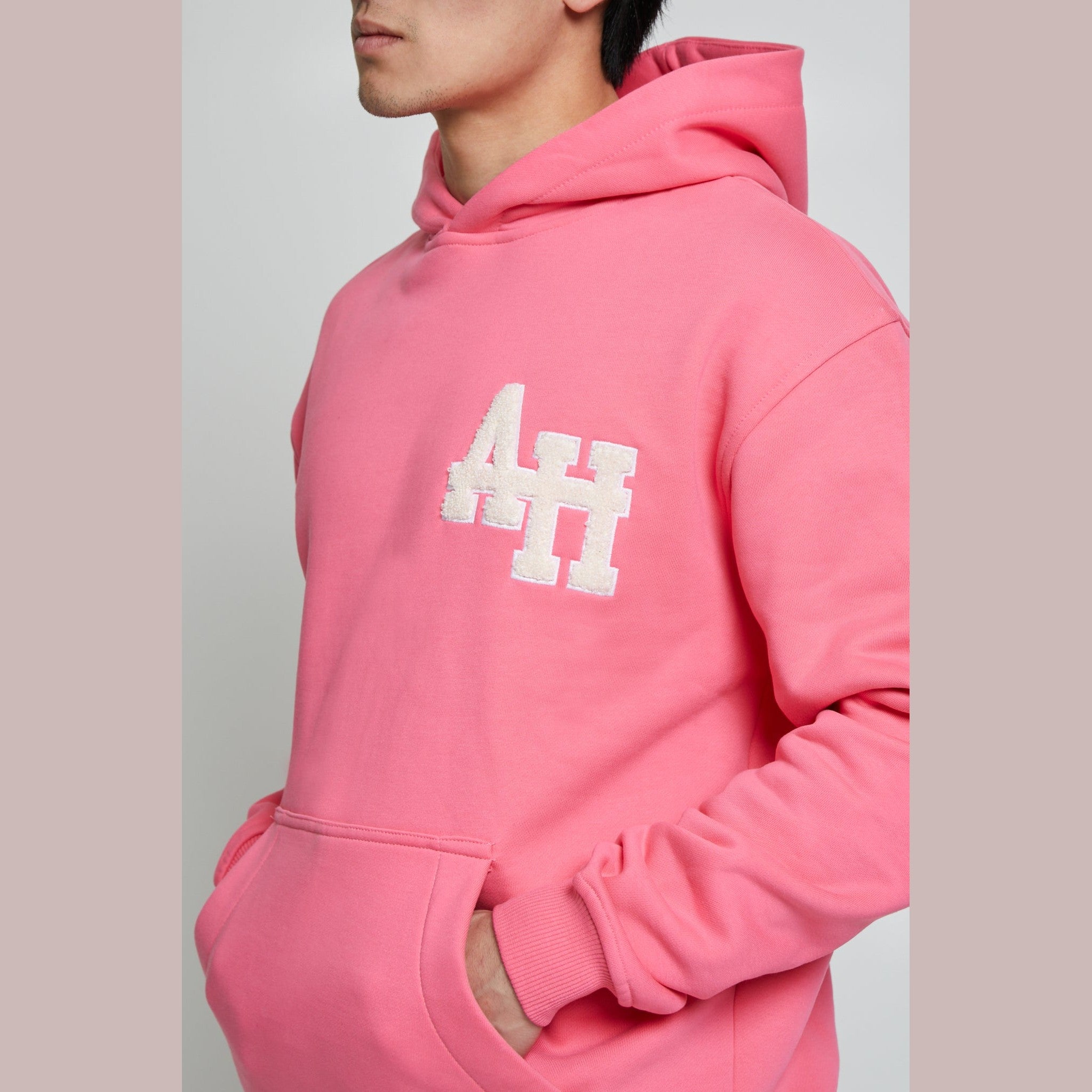 Annie Hood College Logo Hoody (Pink), alternate view 2