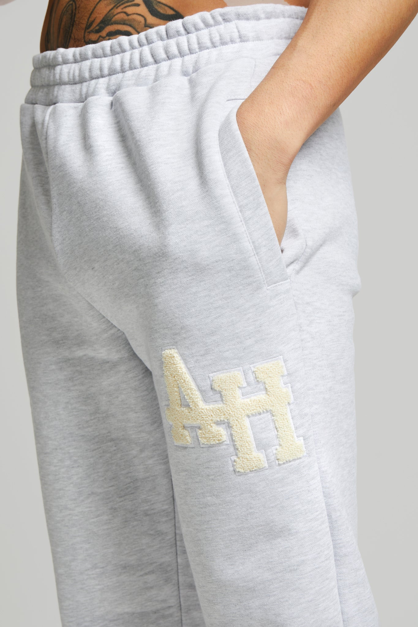 Annie Hood College Logo Sweatpants (Grey), alternate view 2