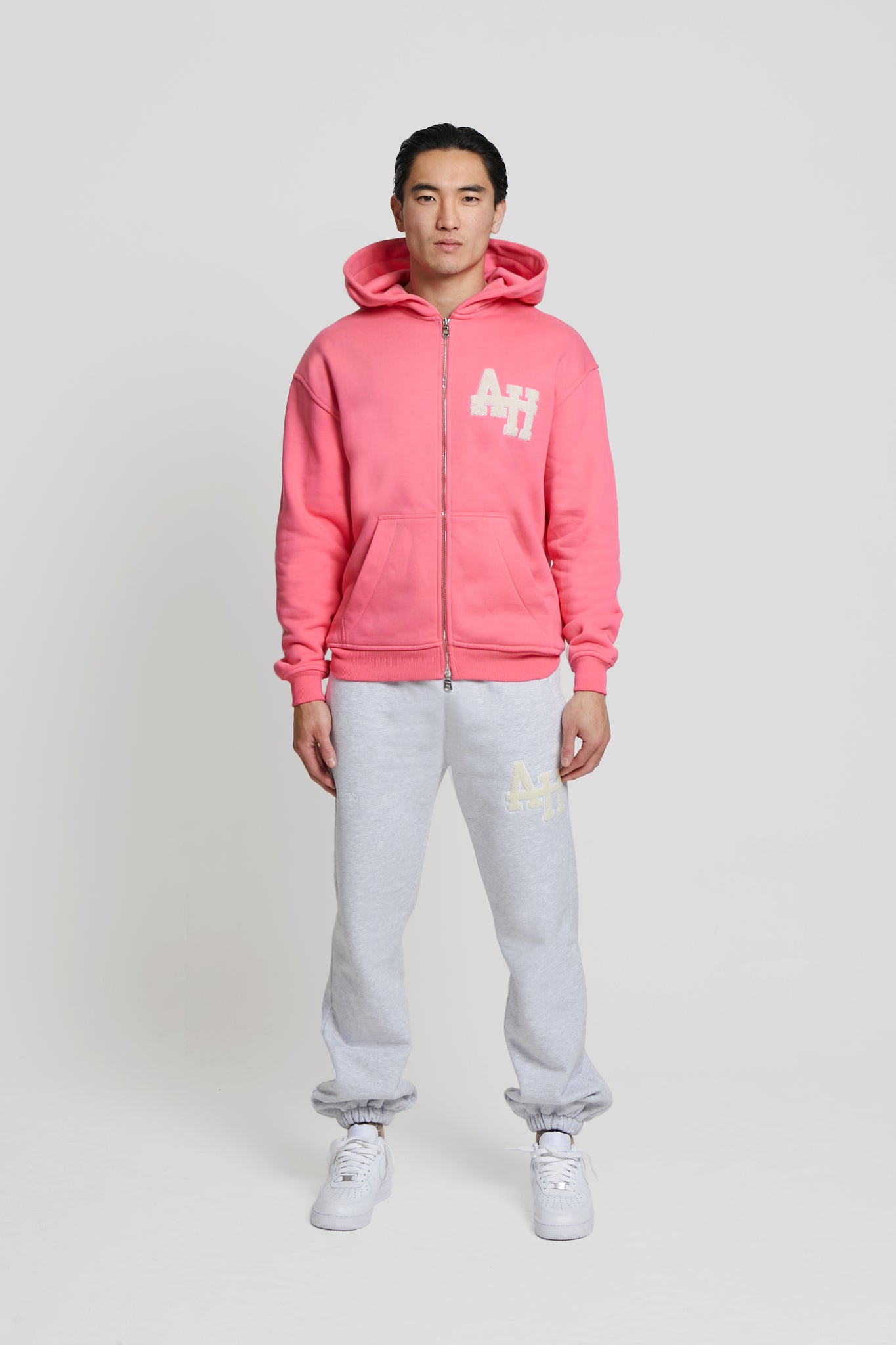 Annie Hood College Logo Zip Up (Pink)