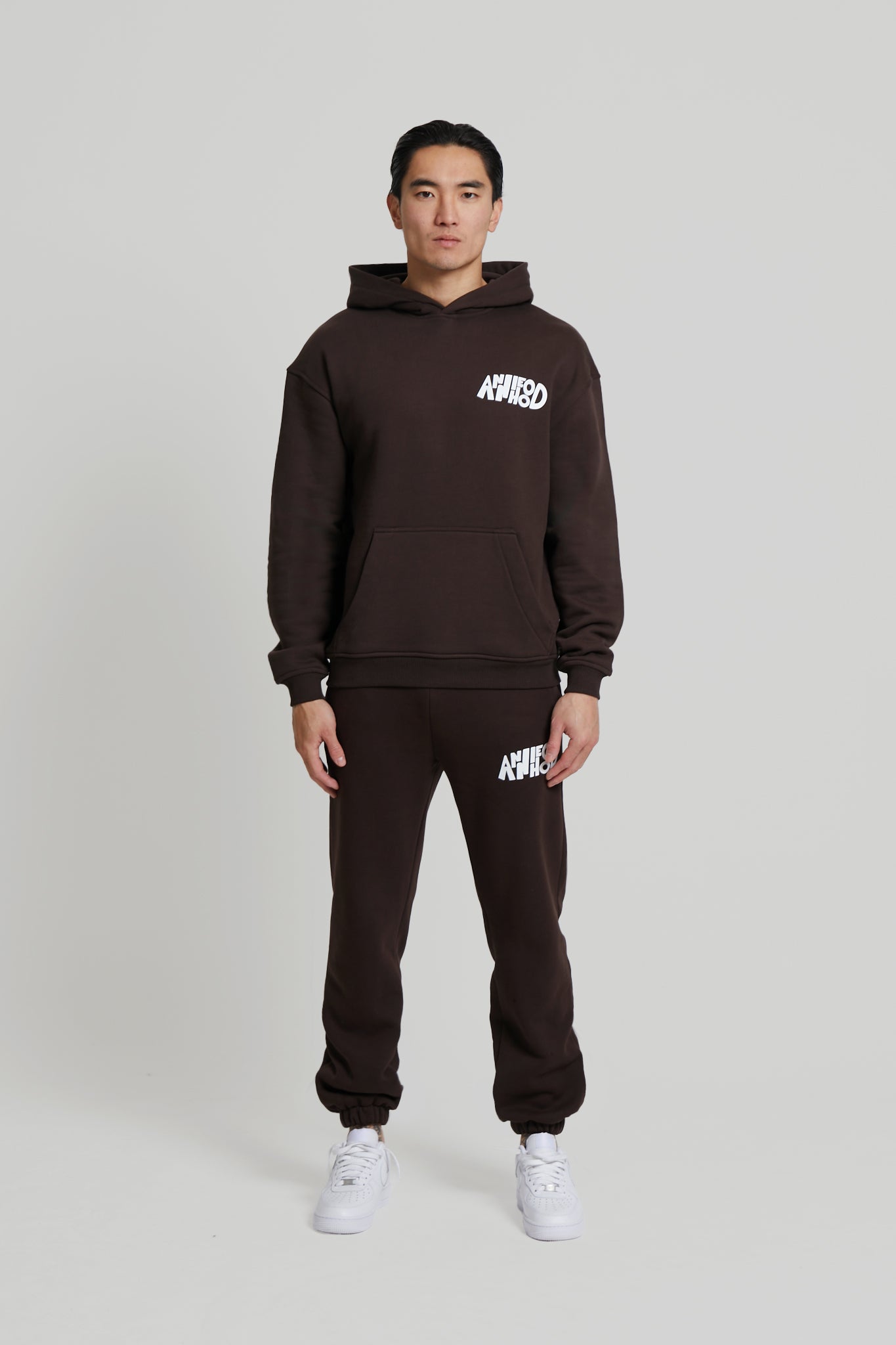 Annie Hood Jumble Logo Hoody (Brown)