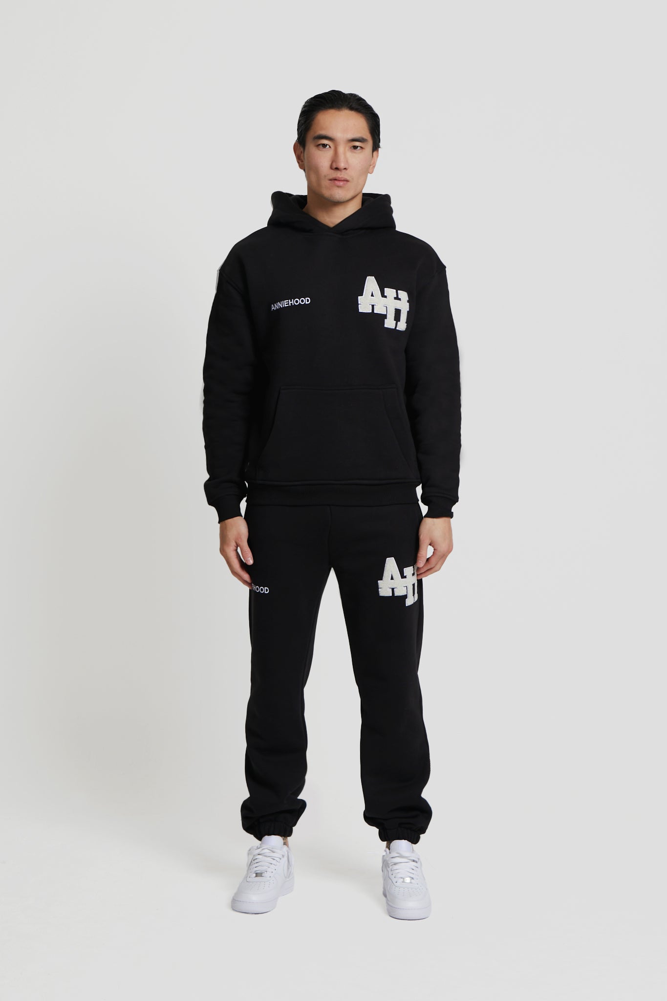 Annie Hood College Logo Hoody (Black)