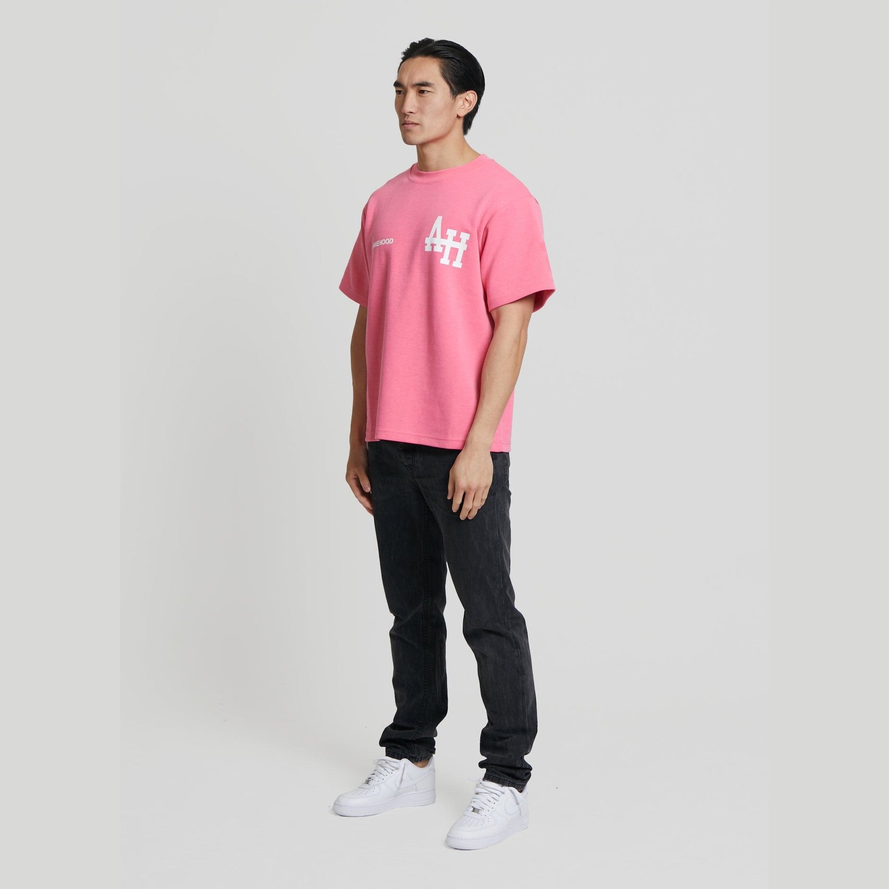Annie Hood College T Shirt (Pink/White)