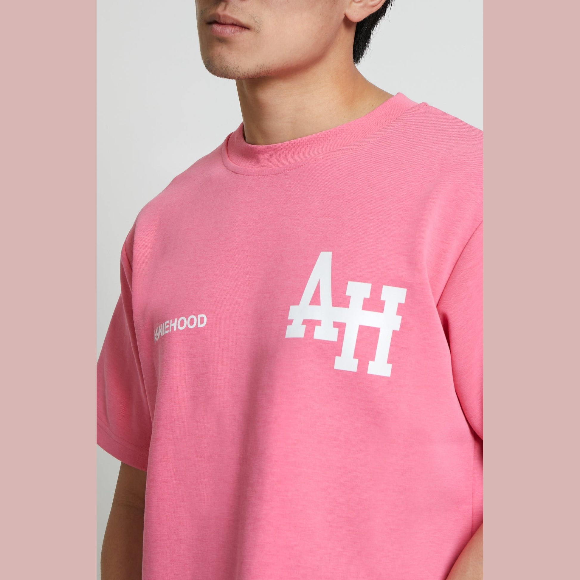 Annie Hood College T Shirt (Pink/White)