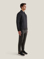 Peckham Rye Mason Light Padded Bomber Jacket in Black, alternate view 3