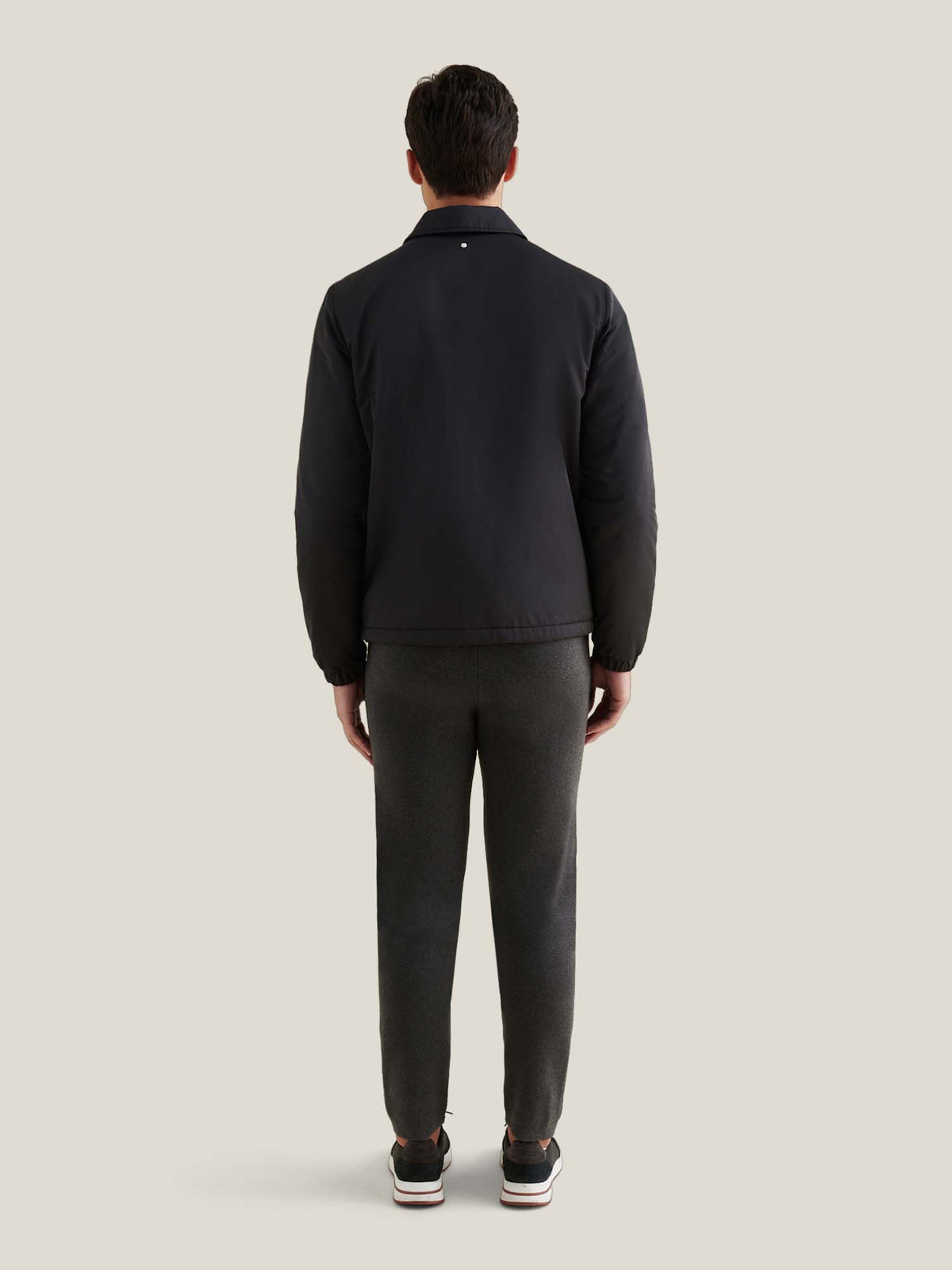 Peckham Rye Mason Light Padded Bomber Jacket in Black, alternate view 4