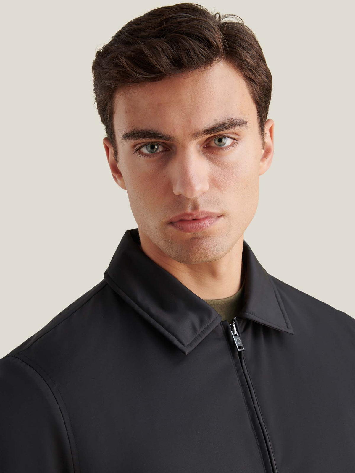 Peckham Rye Mason Light Padded Bomber Jacket in Black, alternate view 7