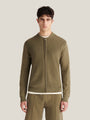 Peckham Rye Milano Cardigan Knit Bomber in Tea Leaf, alternate view 2