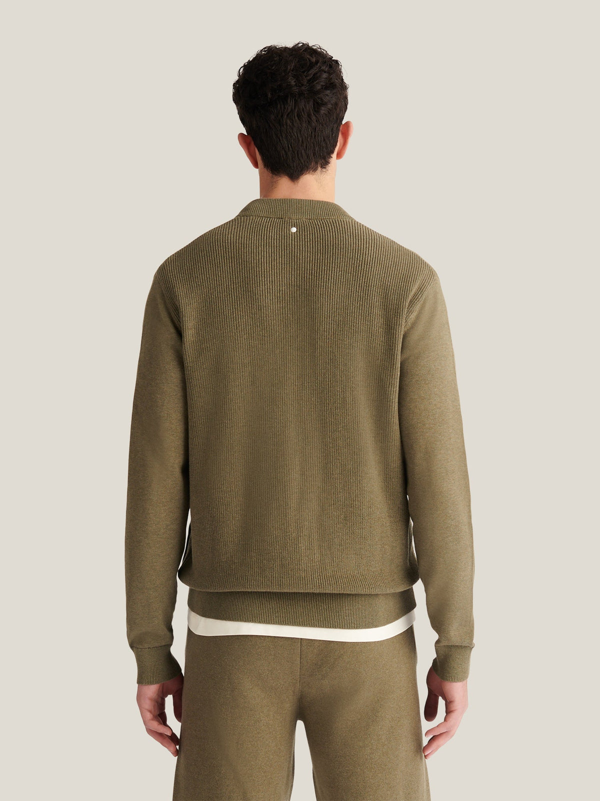 Peckham Rye Milano Cardigan Knit Bomber in Tea Leaf, alternate view 5