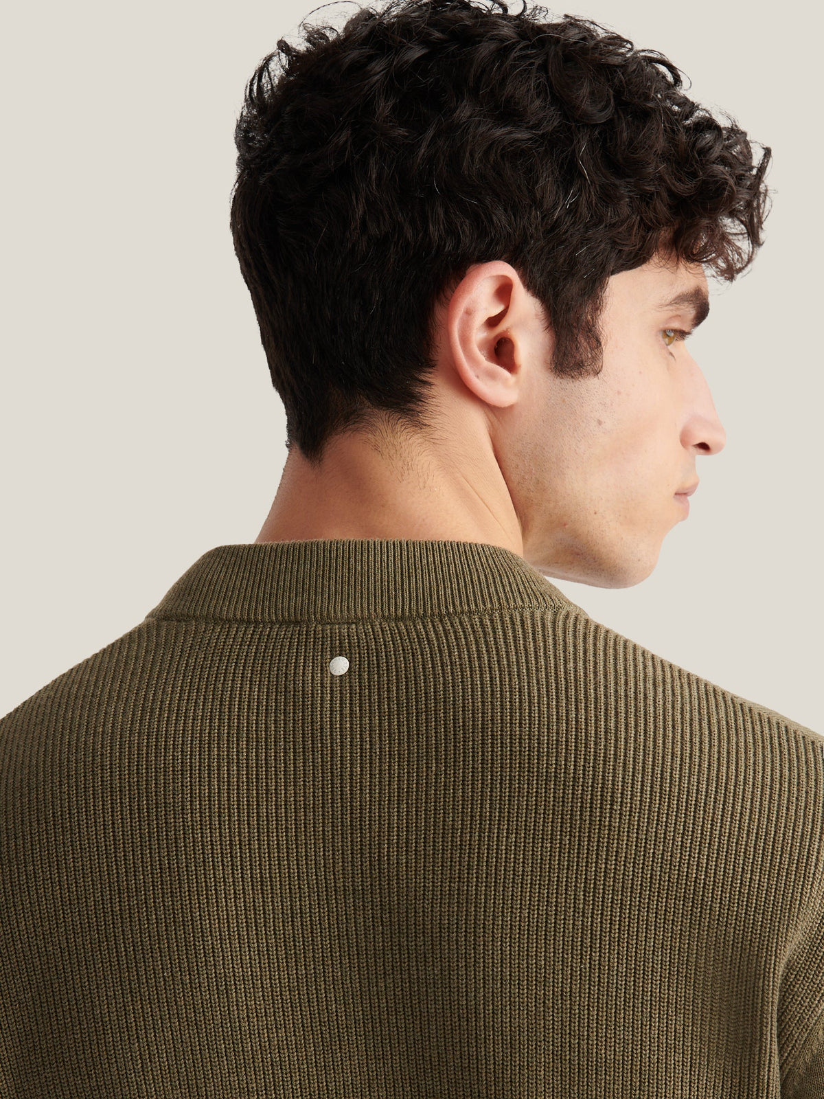 Peckham Rye Milano Cardigan Knit Bomber in Tea Leaf, alternate view 6