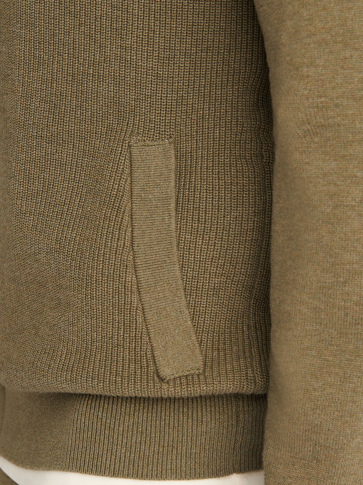 Peckham Rye Milano Cardigan Knit Bomber in Tea Leaf, alternate view 7
