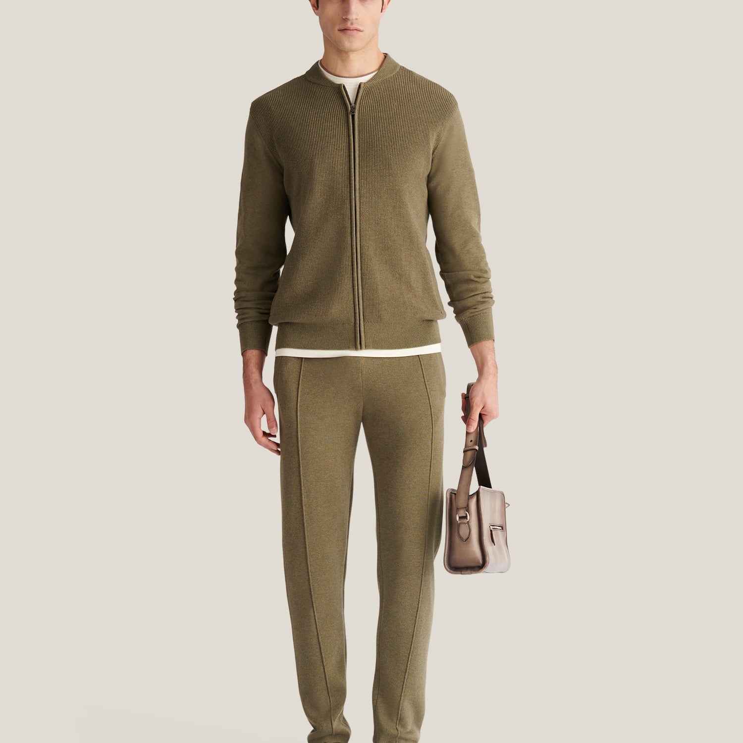 Peckham Rye Milano Knit Jogger in Tea Leaf, alternate view 2