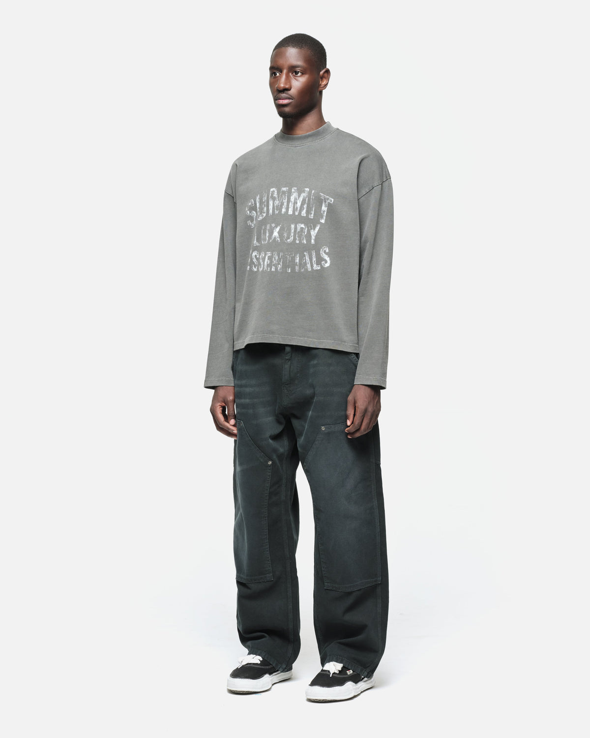 Summit Watercolour Luxury Essentials Long Sleeve - Vintage Grey, alternate view 4