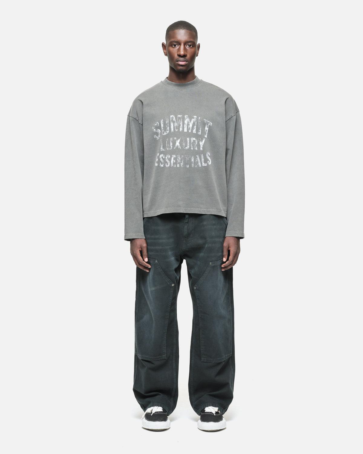 Summit Watercolour Luxury Essentials Long Sleeve - Vintage Grey, alternate view 3