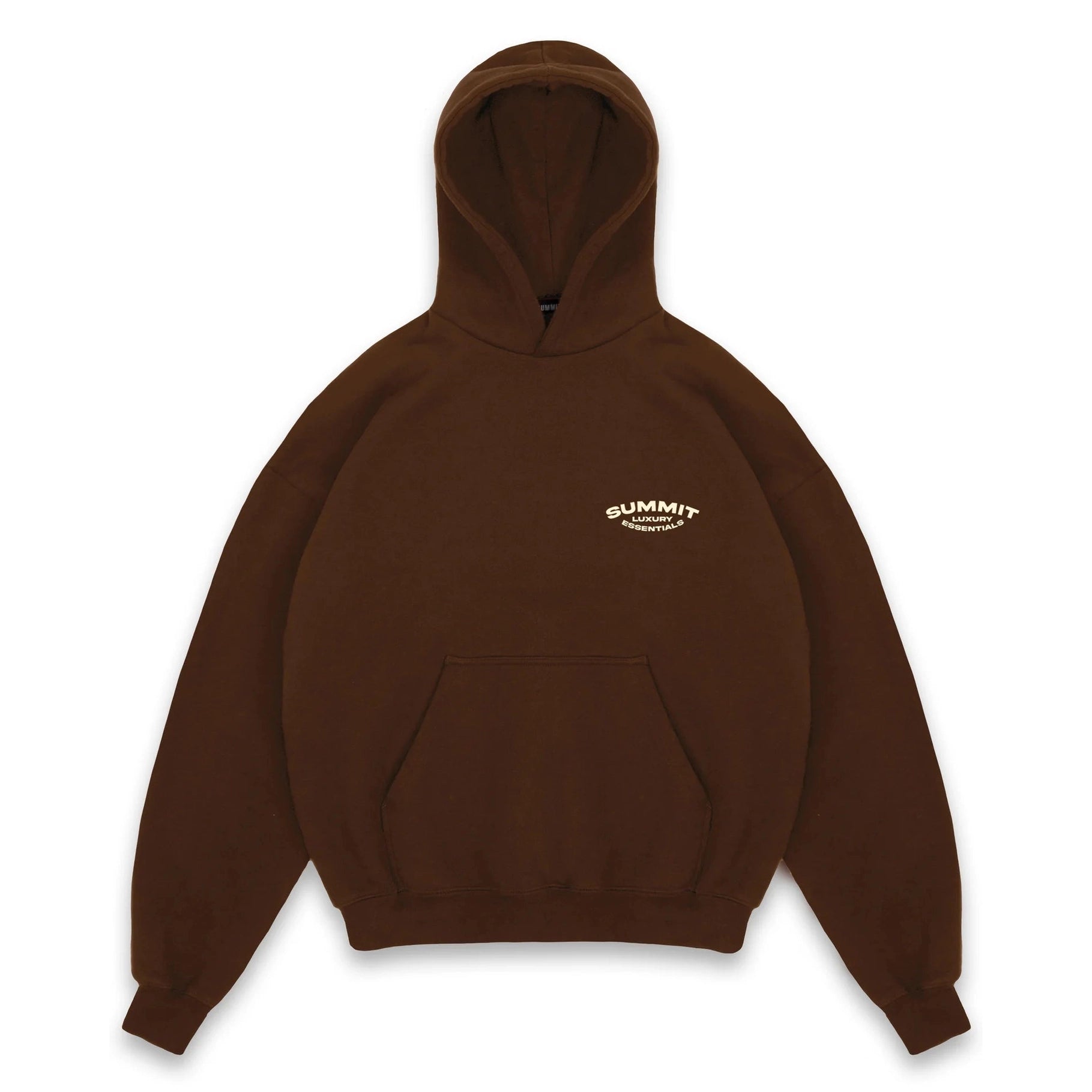 SUMMIT LUXURY ESSENTIALS HOODIE - BROWN