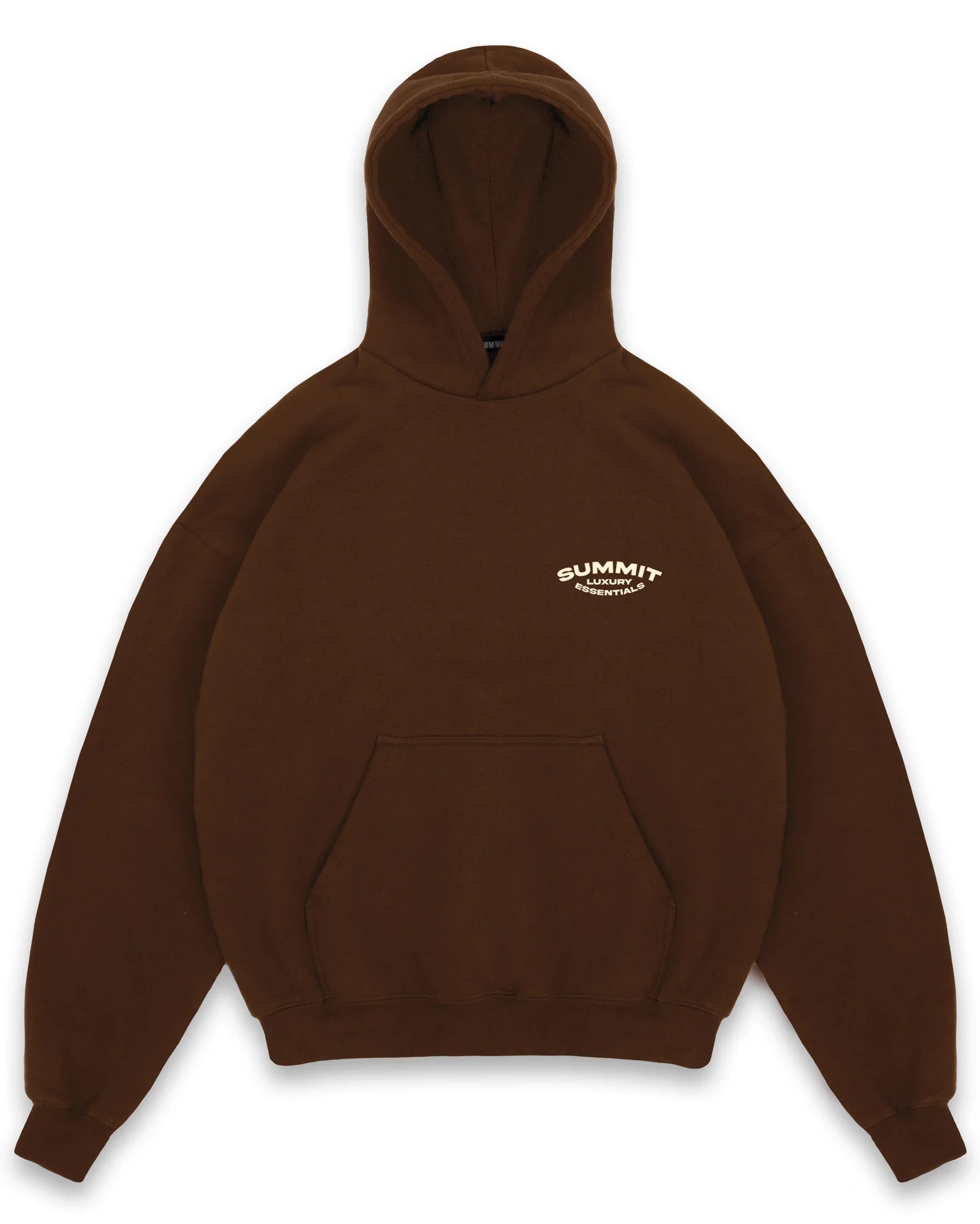 SUMMIT LUXURY ESSENTIALS HOODIE - BROWN