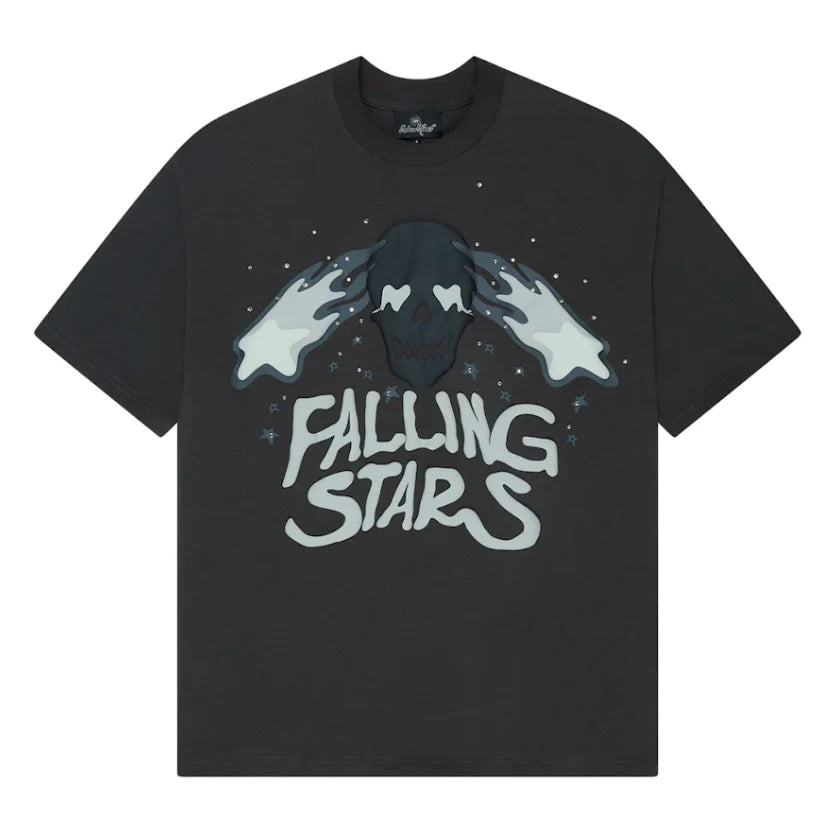 BROKEN PLANET FALLING STARS T-SHIRT SOOT BLACK