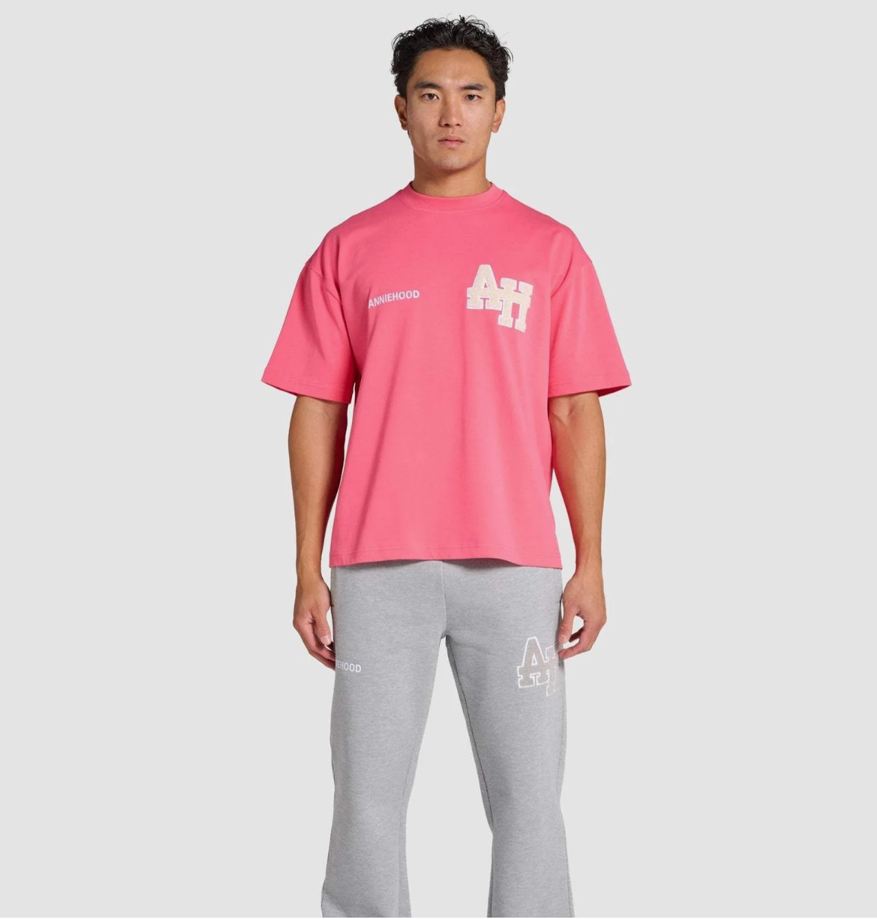 ANNIE HOOD College T-Shirt Pink