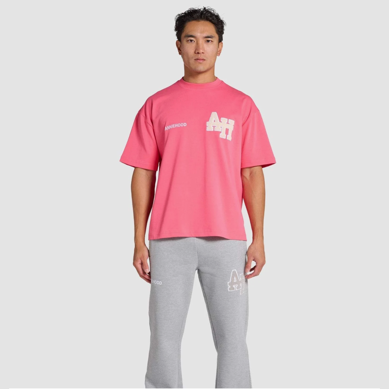 ANNIE HOOD College T-Shirt Pink